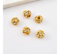 DIY Crystal Beading Kit Create Your Own Energy Bracelets with Natural Healing Gemstones Emotional Craft Set 5pcs Golden