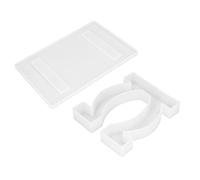 DIY Crystal Mold Resin Computer Table Desk Rack Craft Silicone Mold, Desktop Tray Silicone Mold for Home Office Decor, Soft Non Stick Silicone Resin Mold with Easy Demo (O-Shaped feet + Desktop Set