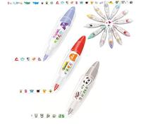 DIY Cute Animals Press Type Decorative Pen, DIY Lace Decoration Tape Pen, Animal Press Decorative Pens, Creative Cartoon Pattern Decorative Tape, Lace Correction Tape Roller Pen For Kids (3PCS-G)