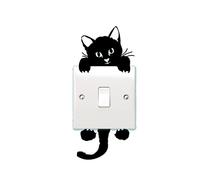DIY Cute Black Cat Switch Decal Wallpaper Wall Stickers for Home Decoration Useful Processed