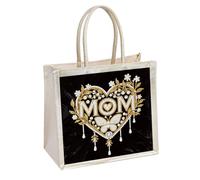 DIY damond painting Tote Bag Rhinestone Painting Linen Shopping Bag Reusab