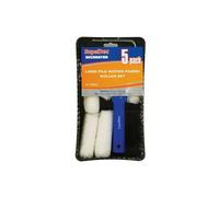 DIY Decorating Long Pile Woven Fabric Roller Set 4"/100mm, 5 Pack