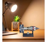 Diy Decoration kit TR900 Engine Model. Adjustable LED Light. Aircraft Engine Turbojet 28cm. A Mechanical Education Toy and Desk for Hobbyists（ Assembly Types） (Red2, One Size)