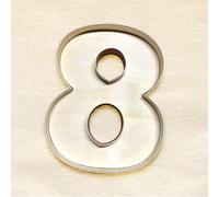 DIY Decorative Unfinished Wooden fillable Number 8, Empty Fillable Numbers and Shapes 0-9