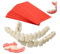 DIY Denture Kit, Dentures False Teeth, Clip on Teeth, Suitable for Men and Women to Repair Missing Teeth with Red Wax Tablets 10 Pieces
