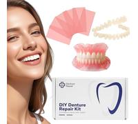 DIY Denture Kit - Full Set Fake Teeth for Top & Bottom | Functional Homemade Denture Combo | Fast Results , Restore your confidence in your smile -0707-3
