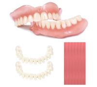 DIY Denture Kit - Full Set Top & Bottom Fake Teeth | Functional Homemade Denture Combo, Natural Looking Missing Teeth Cover, At-Home Smile Enhancement Solution - 1126