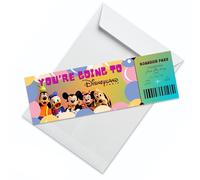 DIY Destination Travel Ticket Card Personalized Holiday Surprise Birthday Travel Destination Greeting Celebration Ticket (1 Pack)