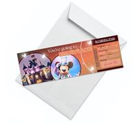 DIY Destination Travel Ticket Card - Personalized Holiday, Valentine's Day, Birthday Greeting Card - Celebration Ticket (1 Pack)