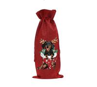 DIY Diamond Animal Wine Bags, DIY Diamond Drawing Wine Bottle Covers,Champagne Decorative Bag, Christmas Decorations Party Decorations-Dog