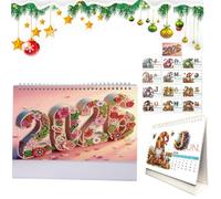 DIY Diamond Art Calendar 2026,12-Month from Jan 2026 to Dec,2026 Diamond Art Painting Standing Flip Desktop Calendars,Monthly Flip Desktop Calendar Planner for Office Home Decoration