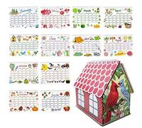 DIY Diamond Art Calendar 2026,Diamond Art Painting Christmas Cabin Kit with Flip Desktop Calendar, Monthly Flip Desktop Calendars,Personal Desk C-alendar Planner for Office Home Decor