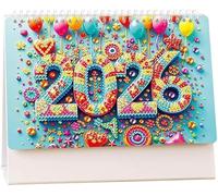 Diy Diamond Art Calendar 2026,diy Diamond Art Painting Monthly Flip Desktop Calendar With To Do List,12-month From Jan 2026 To Dec,monthly Flip Desktop Colorful-B 1pcs