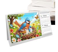 DIY Diamond Art Desk Calendar, Gem Art Desk Calendar, Develop Hands-on Skills Aesthetic Appreciation Desktop Decoration Also As An Exquisite Ornament 2027-2028 Two Years 24 Monthes For Home, Offices