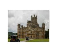 DIY Diamond Art Kits，Downton Abbey castle，Full Drill Round Rhinestone Diamond Art Painting Accessories, Cross Stitch Embroidery Canvas for Crafts Home Wall Decor(30 x 40 cm/11.81 x 15.74 inches)-I9