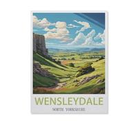 DIY Diamond Art Kits，Wensleydale North Yorkshire ， Mountain，Full Drill Round Rhinestone Diamond Art Painting Accessories, Cross Stitch Embroidery Canvas for Crafts Home Wall Decor(30 x 40 cm)-DT80