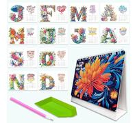 DIY Diamond Art Painting 2026 Desk Calendar,DIY Diamond Art Painting Monthly Flip Desktop Calendar with To Do List,Festival Diamond Art Calendar Small Desktop Calendar for Home Office