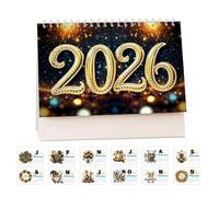 DIY Diamond Art Painting 2026 Desk Calendar Ornament, 12-Month Home Office Desk Calendar, Monthly Planner from Jan 2026 to Dec, Flip Tabletop Calendar Kit for Planning Decoration