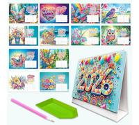 DIY Diamond Art Painting Desk 2026 Calendar Ornament, Monthly Planner from Jan 2026 to Dec, 12-Month Home Office Desk Calendar for Planning Decoration-Butterfly