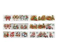 DIY Diamond Art Painting Greeting Cards Set with Lucky Scratch, 5D Diamond Christmas Halloween Blessing Greeting Wish, Birthday Card Making Kits for Family Friends Handmade Gift-2PCS-2