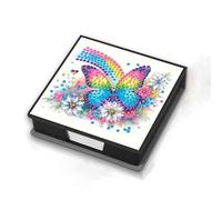 DIY Diamond Art Painting Note Storage Box, Wooden Message Paper Storage Note Box Reusable Note Boxes, for Work Desk Organization-Butterfly-4