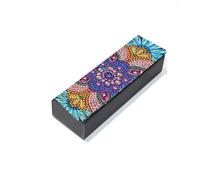 DIY Diamond Art Painting Retro Glasses Storage Box, 5D Gem Art Paint by Diamonds Dots Eyeglass Case Organizer, for Women Man (Mandala-6)
