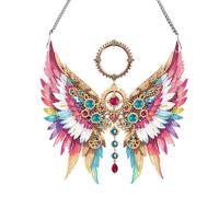DIY Diamond Art Painting Wreath Kits Special Shaped Rhinestone Diamond Art Window Pendants Home Garden Wall Hanging Kits (Single Side Point Drill)-#21-Angel Wings