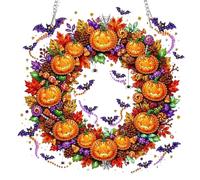 DIY Diamond Art Pendant Rhinestone Ornament (Halloween Pumpkin Bat)