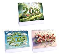 DIY Diamond Desk Calendar Ornament Diamond Art Painting 2026 from Jan 2026 - Dec, 12 Monthly Desk Calendars, Table Calendar for Home Office Planning-3PCS-2