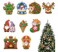 DIY Diamond Dot Ornament Kit 9pcs Double-Sided Rhinestone