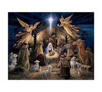 Diy Diamond Embroidery Angel Jesus Christian Full Round Christmas Decorations for Home