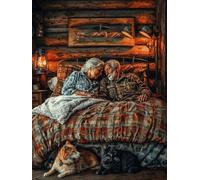 DIY Diamond Painting Adults, Warm Elderly 5D Round Diamonds Arts, Mosaic Embroidery Paints Crafts Set, for Suitable 6+ Children, Valentine's Day Girl Gift, Home Office Wall Decor 80x160cm P0CL-746