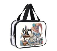 DIY Diamond Painting Bling Rhinestone Makeup Bag Large Capacity Crystal Rhinestone Cosmetic Bag Transparent Diamond Dot Storage Bag for Cash Daily & Travel, Hzd051