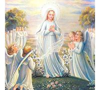 DIY Diamond Painting by Number Kits for Adults White Angel 5D Diamond Art Kit Full Drill Crystal Rhinestone Embroidery Cross Stitch Arts Craft Canvas for Home Wall Decor Gifts-Square Drill,40x40cm