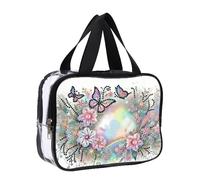 DIY Diamond Painting Creative Rhinestone Handbag Zipper Closure Diamond Dot Diamond Storage Pack Large Capacity 5D Diamond Painting PVC Pouch for Cash Carry Daily Use Travel