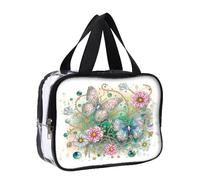 DIY Diamond Painting Crystal Rhinestone Cosmetic Bag Zipper Closure Diamond Dot Diamond Storage Pack Large Capacity 5D Diamond Painting PVC Pouch for Cash Carry Daily Use Travel