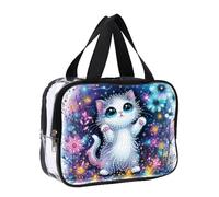 DIY Diamond Painting Crystal Rhinestone Cosmetic Bag Zipper Closure Diamond Dot Diamond Storage Pack Large Capacity 5D Diamond Painting PVC Pouch for Cash Carry Daily Use Travel
