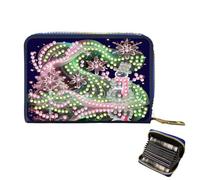 DIY Diamond Painting Crystal Rhinestone Purse Zipper Closure Bling Rhinestone Makeup Bag Large Capacity 5D Diamond Painting Pouch for Cash Carry Daily Use Travel