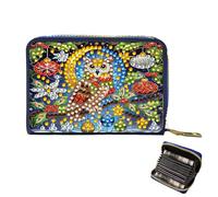 DIY Diamond Painting Crystal Rhinestone Purse Zipper Closure Bling Rhinestone Makeup Bag Large Capacity 5D Diamond Painting Pouch for Cash Carry Daily Use Travel
