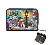 DIY Diamond Painting Crystal Rhinestone Purse Zipper Closure Bling Rhinestone Makeup Bag Large Capacity 5D Diamond Painting Pouch for Cash Carry Daily Use Travel