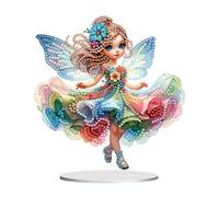 DIY Diamond Painting Flower Fairy Table Decoration, 5D Diamond Painting Flower Fairy Table Decoration, Diamond Painting Standing Art Set, Flower Fairy Decoration Ornaments Gifts for Home, Office