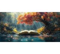 DIY Diamond Painting Kits Adults Large XXL， Magical Forest Round Full Drill 5D Children Creative Gem Mosaic Craft Painting, Large Set for Living Room, Bedroom, Wall Decoration, Gifts 70x140cm KH0Y-491