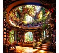 DIY Diamond Painting Library Scenery Full Diamond Mosaic Landscape Home Art Rhinestone Decoration 30 * 30cm