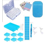 DIY Diamond Painting Storage Box Diamond Painting Tool kit Diamond Embroidery Accessories Storage Box,Diamond Tray,Pen,Clay DMC Sticker