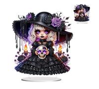 DIY Diamond Painting Table Decoration Diamond Painting Halloween Ornaments Diamond Painting Standing Art Set Halloween Indoor Decoration Festive Gift House Gift (Hexe 5)
