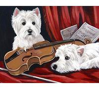 DIY Diamond Painting Westie Dog Full Drill Crystal Drawing Kit Bedside Arts Embroidery Art Crafts for Home Decoration