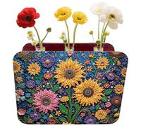 DIY Diamond Painting Wooden Tube Vase Two-Sided Pattern Diamonds Art Kits, 5D DIY Diamond Painting Vase Kit, Art Craft Kits Desktop Ornaments for Home Bedroom Table Decor