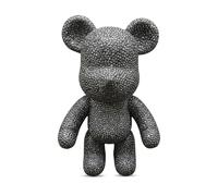 DIY Diamond Violent Bear - Rhinestone Vinyl Figurine Make Your Own Sparkling Crystal Collectible Handcrafted Bling Decor & Creative Craft Kit (Light Black)