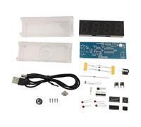 Diy Digital Clock Kit With 4 LED Modules Displaying Temperature, Week, Alarm, Controlled By 51 MCU Chip And DS1302 For Electronics Learning(Multicolor)