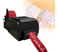 Diy Digital Satin Ribbon Printer,Satin Ribbon Printing Machine,200 Dpi Digital Ribbon Printer Thermal Label Printer,Speed 150mm/S,for Print Simple Text,Patterns,Logos SingleRow